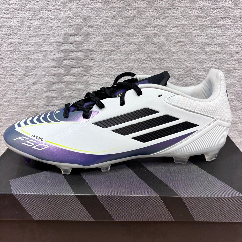 Adidas F50 League FG/MG Messi Soccer Futbol Cleats Mens Sz 11.5 White IE9073